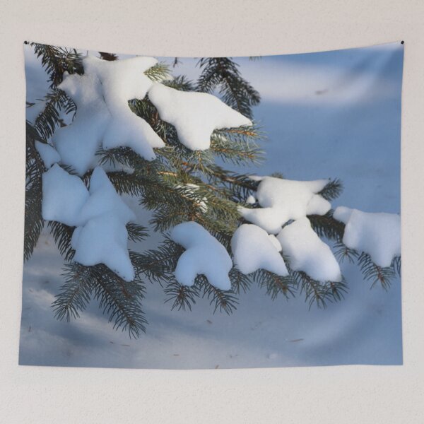 Item preview, Colorado Blue Spruce Tree Branches Covered with Snow designed and sold by JariHawk.