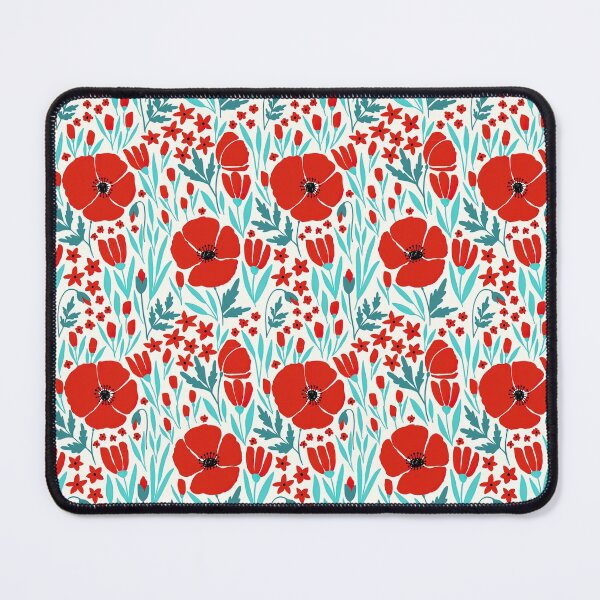 Item preview, Red Poppy Flower Pattern, Poppies Flower Pattern designed and sold by graphic-genie.