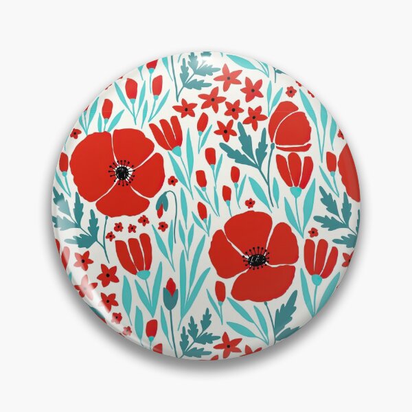 Item preview, Red Poppy Flower Pattern, Poppies Flower Pattern designed and sold by graphic-genie.