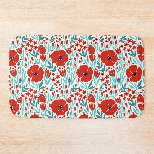Item preview, Red Poppy Flower Pattern, Poppies Flower Pattern designed and sold by graphic-genie.