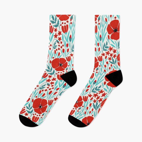 Item preview, Red Poppy Flower Pattern, Poppies Flower Pattern designed and sold by graphic-genie.