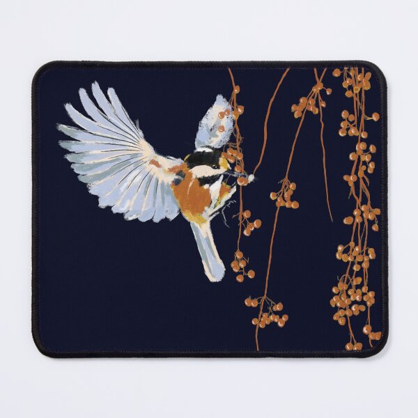 Item preview, Winter bird eating berries designed and sold by StudioCarper.