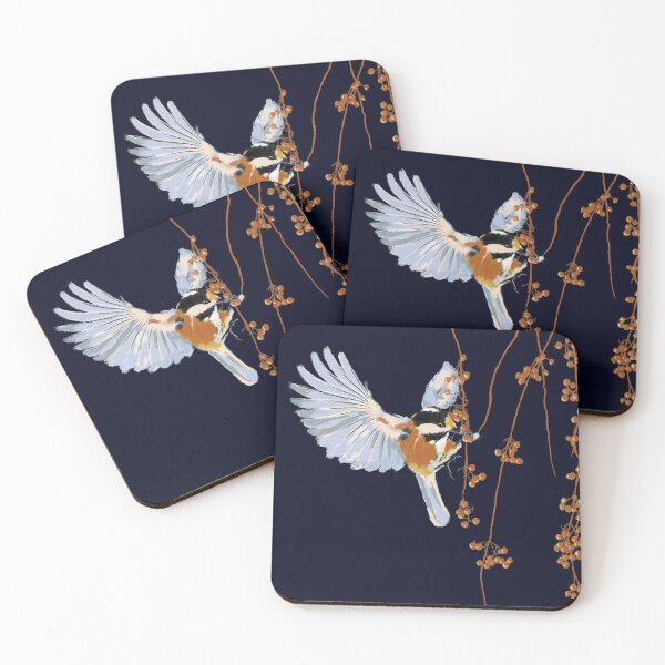 Item preview, Winter bird eating berries designed and sold by StudioCarper.