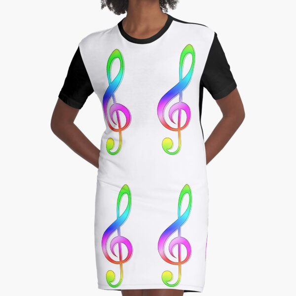 rainbow music Graphic T-Shirt Dress