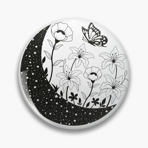 Artikelvorschau, Blumenmond-Garten-Schmetterlings-Liebhaber-nettes Design für sie entworfen und verkauft von Pexilus.
