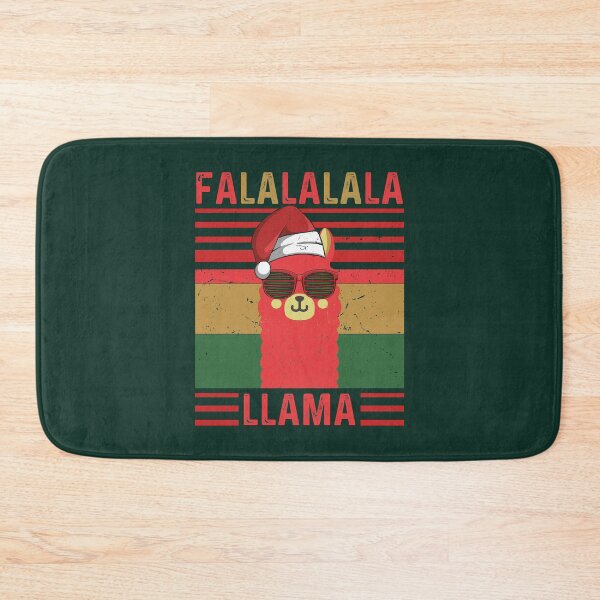 Item preview, Adorable Funny FA LA LA LA LA LLAMA Christmas Vintage Llama Xmas Animal Pun Retro Sunset Llama in Sunglasses Wearing Santa Hat Llama Christmas Pun designed and sold by zenturtlemerch.