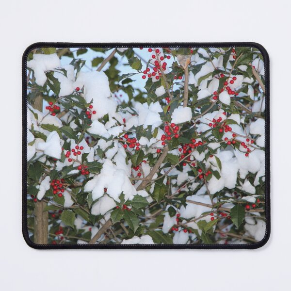 Item preview, Holly Tree Branches with Berries Covered with Snow designed and sold by JariHawk.