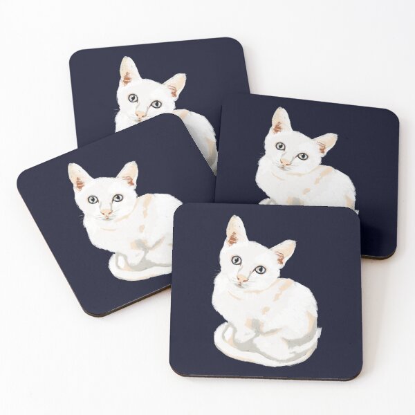 Item preview, White cat designed and sold by StudioCarper.