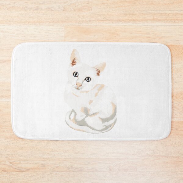 Item preview, White cat designed and sold by StudioCarper.