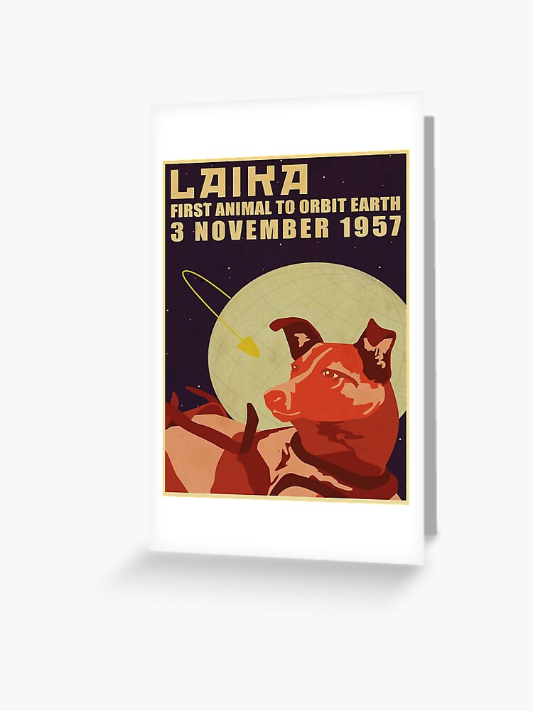 Soviet Space Race Propaganda Poster Greeting Card for Sale by