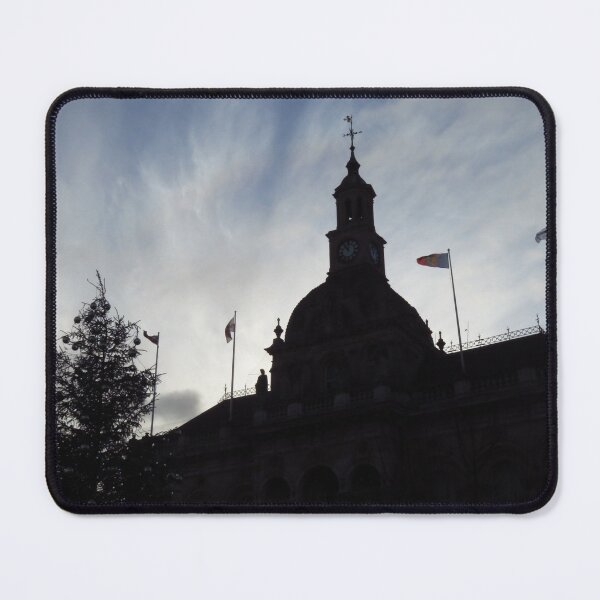 Item preview, Silhouette - Ipswich Town Hall & Christmas Tree designed and sold by wiggyofipswich.