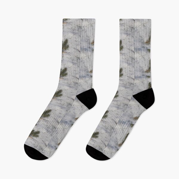 Item preview, Small Evergreen Tree Branch on the Wintertime Snow designed and sold by JariHawk.