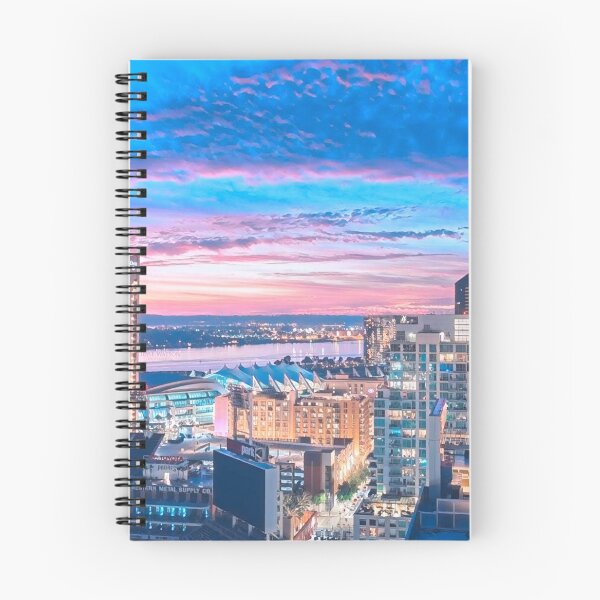 Item preview, San Diego Skyline at Night designed and sold by Sofia-Draws.