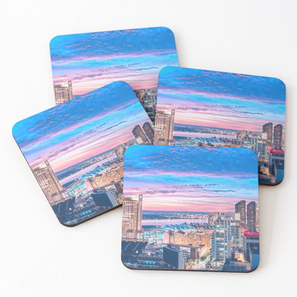 Item preview, San Diego Skyline at Night designed and sold by Sofia-Draws.