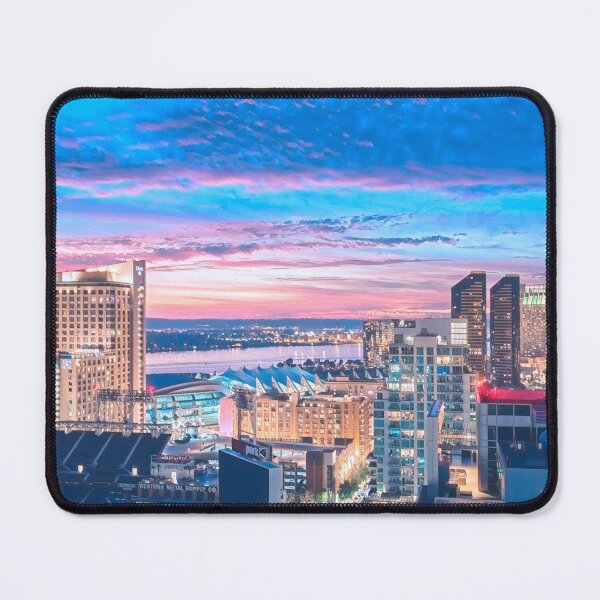 Item preview, San Diego Skyline at Night designed and sold by Sofia-Draws.