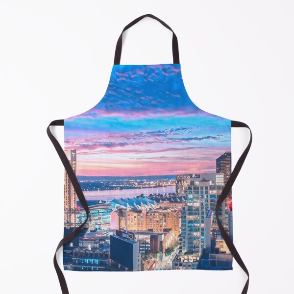 Item preview, San Diego Skyline at Night designed and sold by Sofia-Draws.