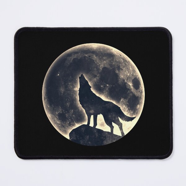 Artikel-Vorschau von Wolf Vollmond Mond Space Wicca Pagan, designt und verkauft von boom-art.