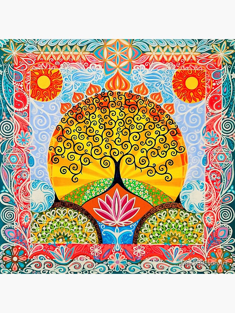 Tree of Life and Lotus Flower by MarkBetsonArt