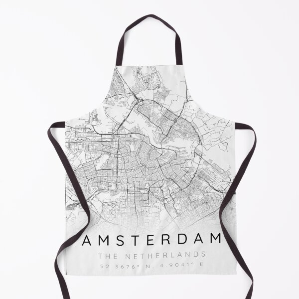 Item preview, Amsterdam map minimalist in black and white designed and sold by DesireeVDA.