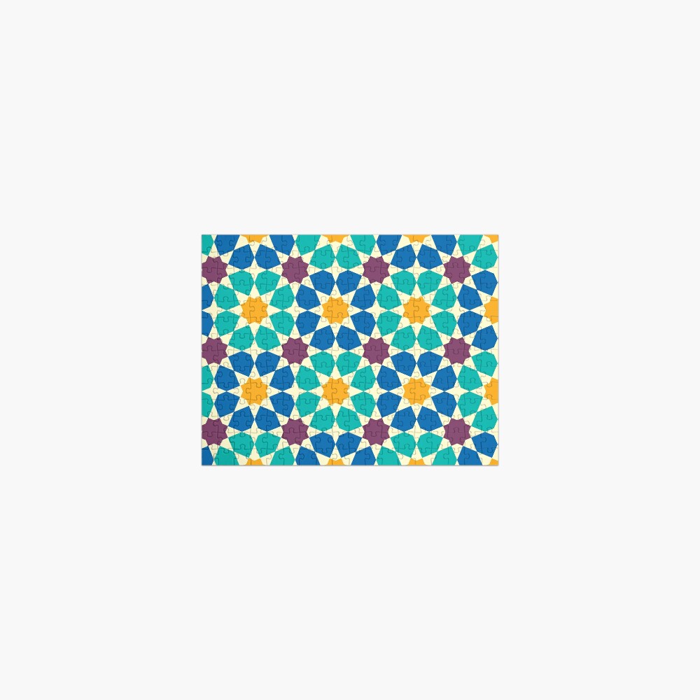 Moroccan pattern. Patchwork mosaic with traditional folk geometric ornament Jigsaw Puzzle