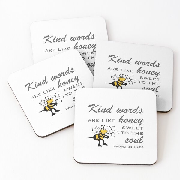 Item preview, Christian Design - Kind Words are like Honey Sweet to the Soul - Proverbs 16 verse 24 designed and sold by simplydesignart.
