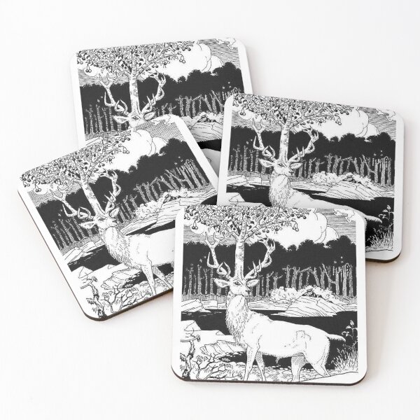 Item preview, Ink Drawing Wild Deer Art Print designed and sold by Eva Vincent.