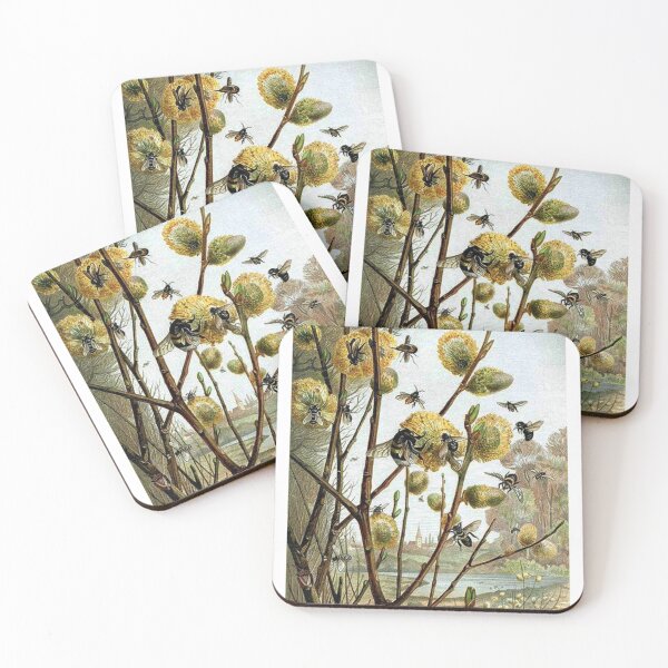 Item preview, Vintage Bees Art Print designed and sold by Eva Vincent.