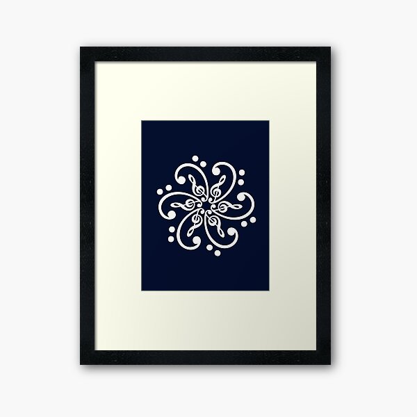 Vista previa del artículo con la obra «Música, clave de fa, clave de sol, mandala, músico, clásica, notas musicales», diseñado y vendido por boom-art.