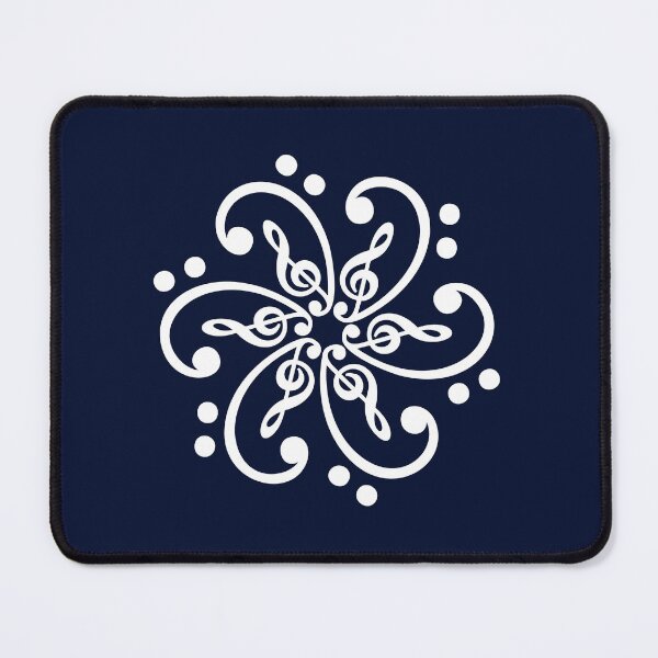 Item preview, Music, bass clef, treble clef, mandala, musician, classical, musical notes designed and sold by boom-art.