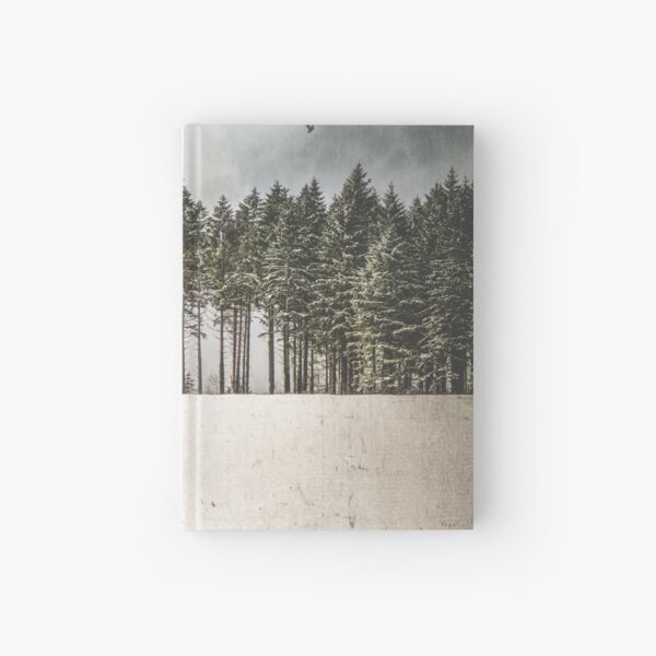 pine trees in the snow Hardcover Journal