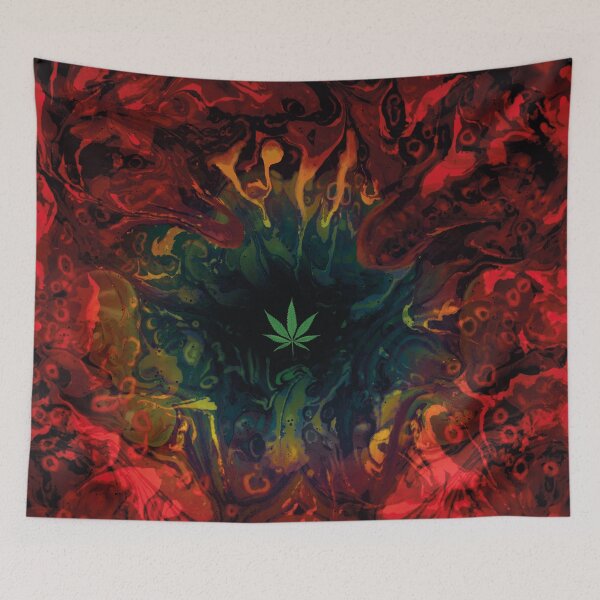 Item preview, Cannabis Leaf Dreamy Psychedelic Vision designed and sold by T-H-C.