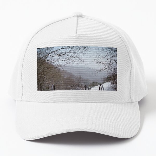 old plough in snow Baseball Cap