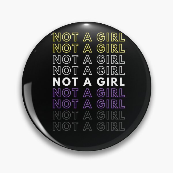 Item preview, Not A Girl | Nonbinary Flag Colors | Pronouns | Gift for Enby designed and sold by throuplescorner.
