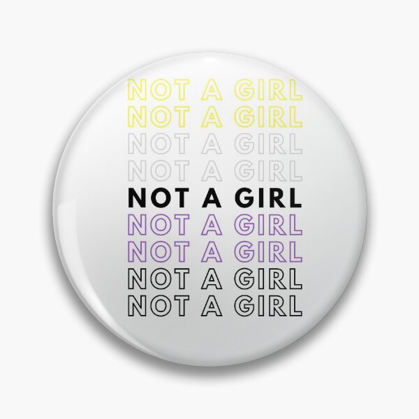 Item preview, Not A Girl | Nonbinary Flag Colors | Pronouns | Gift for Enby designed and sold by throuplescorner.