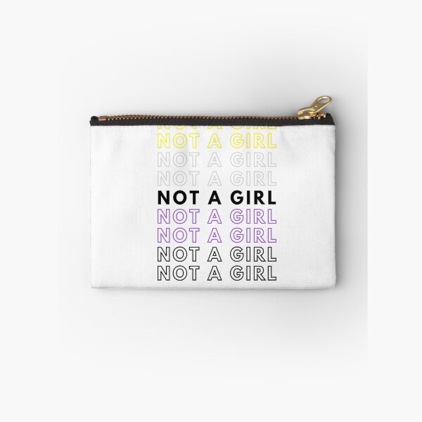 Item preview, Not A Girl | Nonbinary Flag Colors | Pronouns | Gift for Enby designed and sold by throuplescorner.