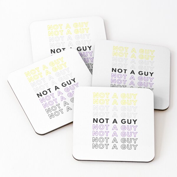 Item preview, Not A Guy | Nonbinary Flag Colors | Pronouns | Gift for Enby designed and sold by throuplescorner.