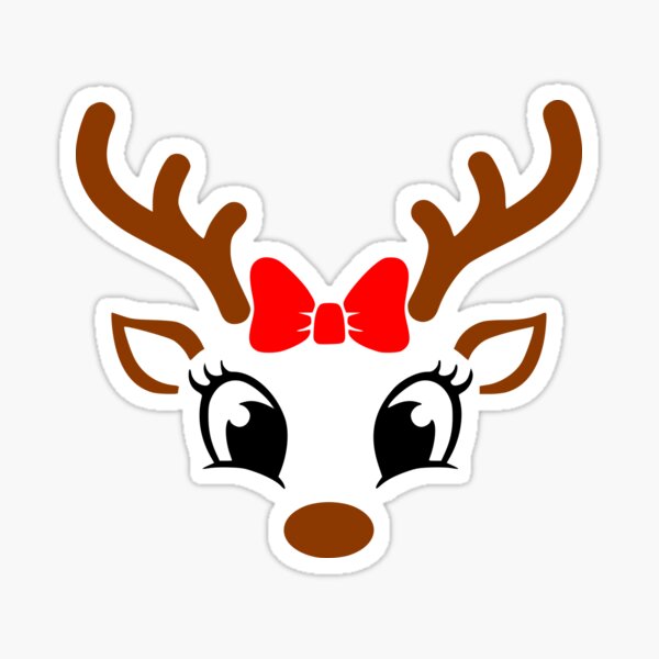 Clause du Père Noël et tête de renne SVG PNG Fichiers pour machines à  découper, clipart numérique, simple, Noël, rudolf, nez rouge -  France