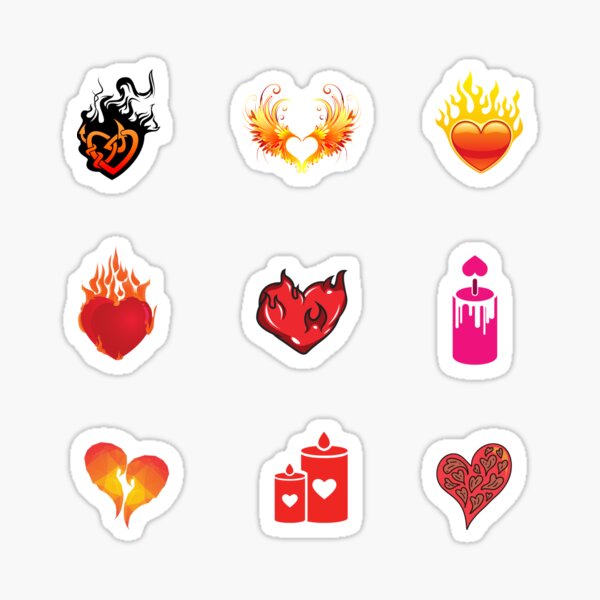 Fire Heart Sticker's Sticker
