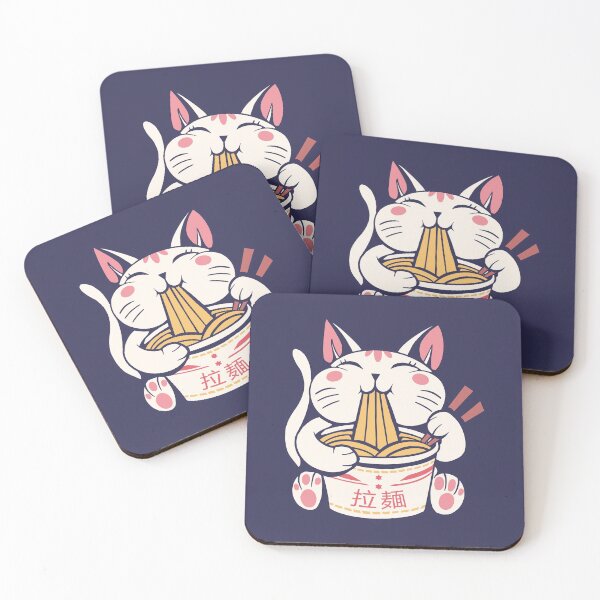 Item preview, Cute Kawaii Chubby Cat Eating Ramen Noodles Cup Noods Lover designed and sold by OnepixArt.