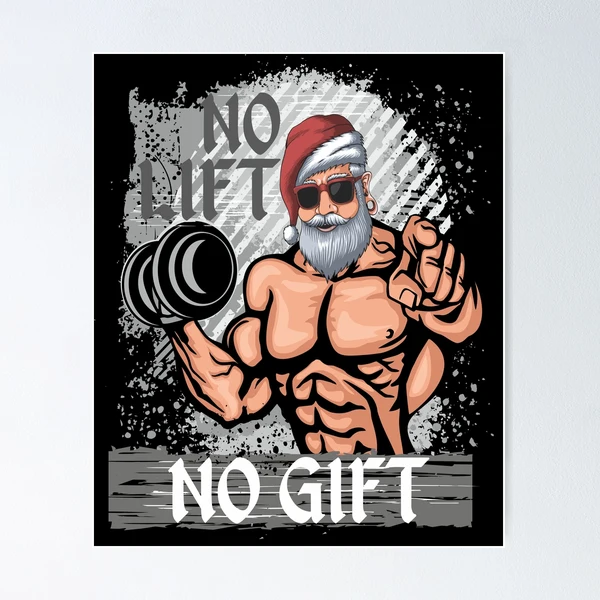  Santa Bodybuilding Santa Claus Bodybuilder No Lift No Gift  Sweatshirt : Clothing, Shoes & Jewelry