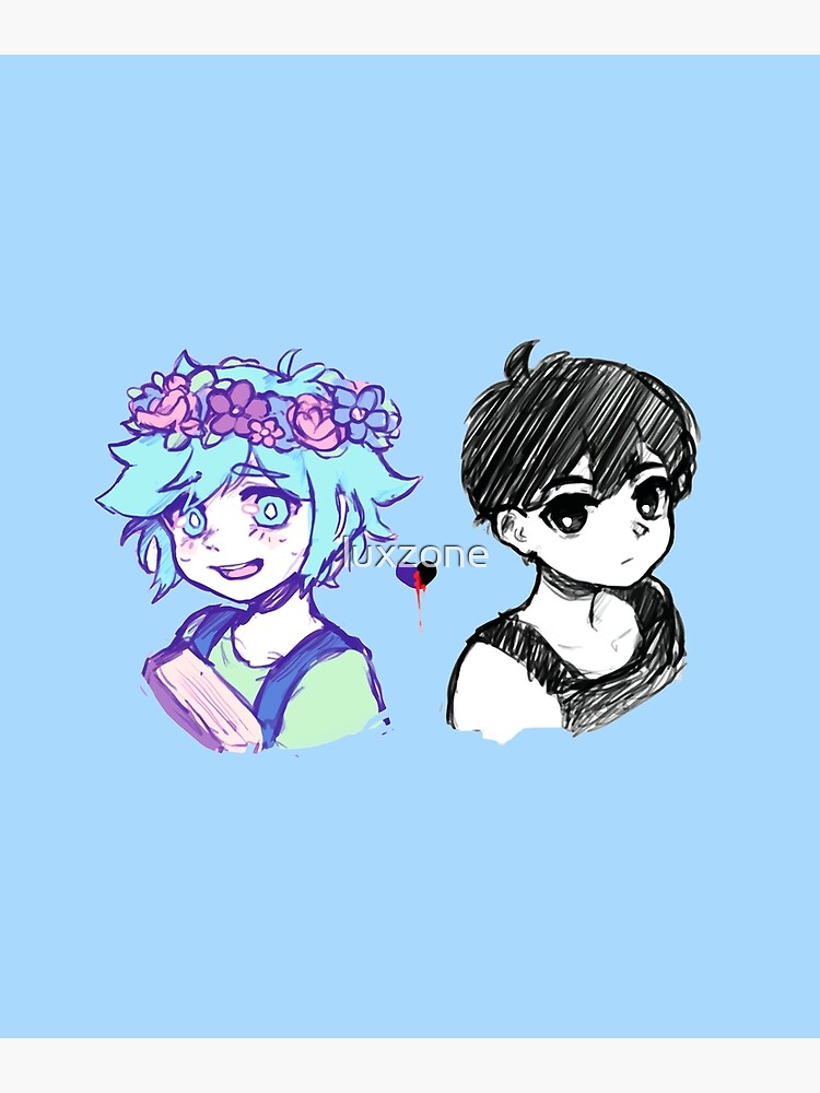 Omori Basil And Folower Sticker - Omori Basil And Folower Poster | Greeting  Card