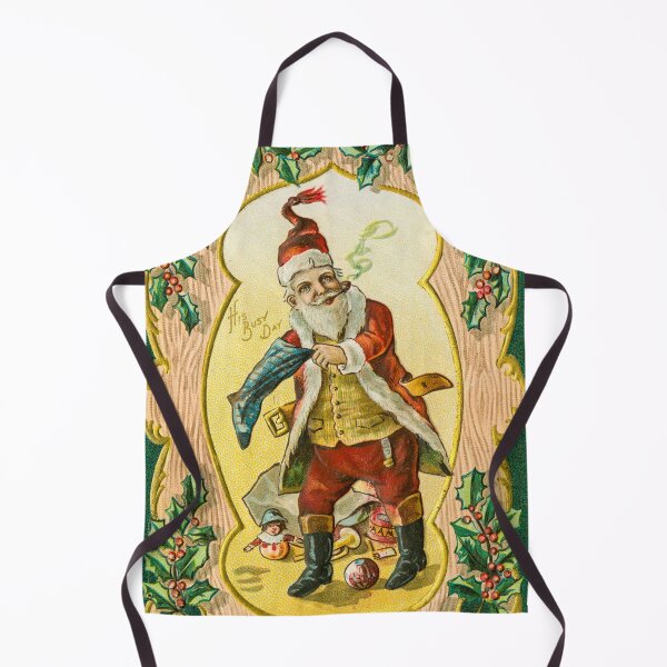 Item preview, Retro Old Fashioned Merry Christmas Stockings Santa Claus Nostalgic Floral Ornament Art Decoration designed and sold by AesthetesLegacy.