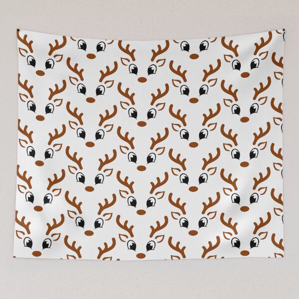Item preview, Christmas Reindeer Faces Pack, Reindeer, Girl Reindeer, Boy Reindeer, Glasses Reindeer, Ribbon Reindeer, Christmas,w4 designed and sold by wshStudio.