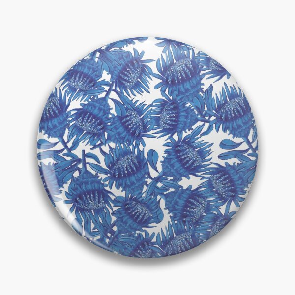 Item preview, Protea Blues Pattern designed and sold by Kmunnsartlife.