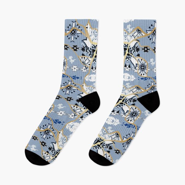 Item preview, Asian porcelain seamless pattern in traditional japanese style with ethnic ornaments. Patchwork or kintsugi vibes. designed and sold by MilaOkie.