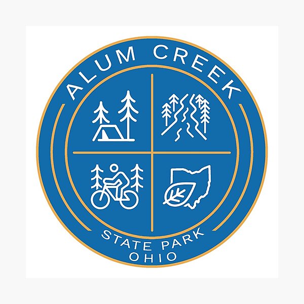 "Alum Creek State Park Heraldic Logo" Photographic Print for Sale by