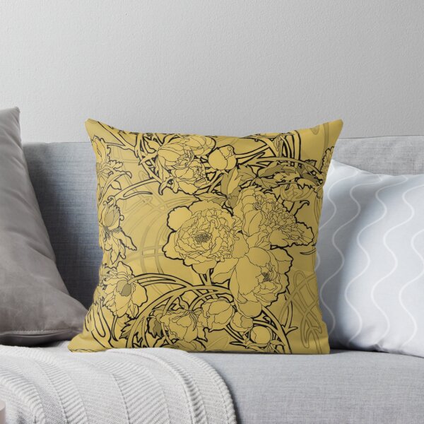 Aperçu de l'œuvre alphonse mucha - fleurs jaunes créée et vendue par kinsley45.