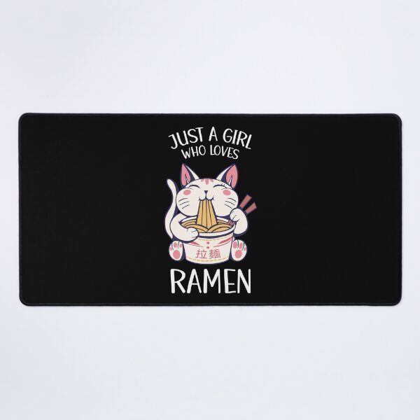 Item preview, Just A Girl Who Loves Ramen Cat Eating Ramen Cup Noodles designed and sold by OnepixArt.