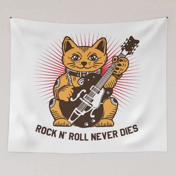 Item preview, LUCKY Maneki Neko ROCK N ROLL NEVER DIES designed and sold by Emil1993.