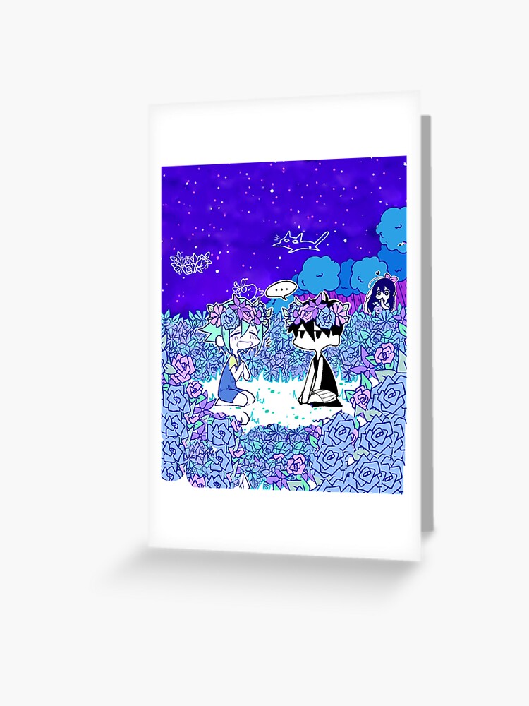 Omori Basil And Folower Sticker - Omori Basil And Folower Poster | Greeting  Card